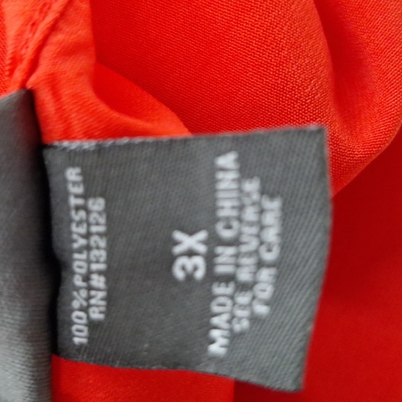 Dots Red Romantic Coquette Kimono Sleeve Cold Shoulder Pullover Blouse Size 3X - Picture 10 of 12